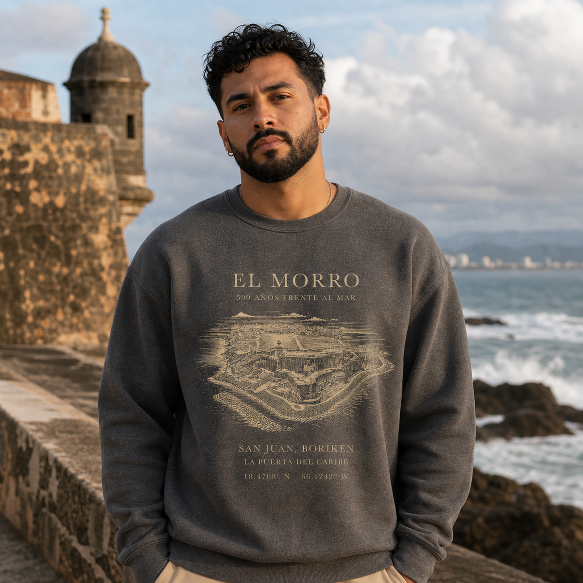 El Morro Front Print on a model