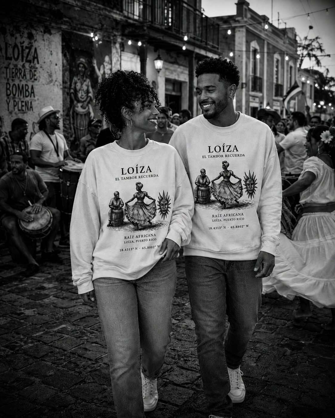 Editorial scene inspired by Loíza, bomba, and community